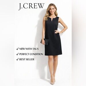 J. Crew Classic Black Shift Dress- Size 14- NWT